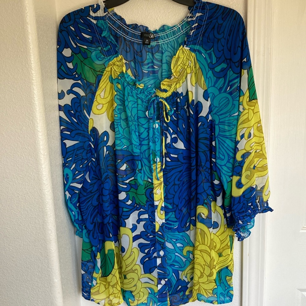 East 5th Blues and Yellow Button Down Shirt